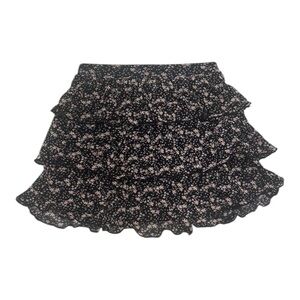 Kirious Ruffle Floral Mini Skirt